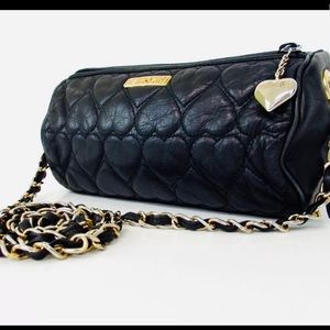 Moschino Midnight Leather Chain Bag Satchel